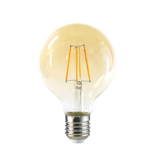 Ampolleta Led Filamento G80 6w - Luz Cálida