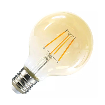Ampolleta Led Filamento G80 6w - Luz Cálida