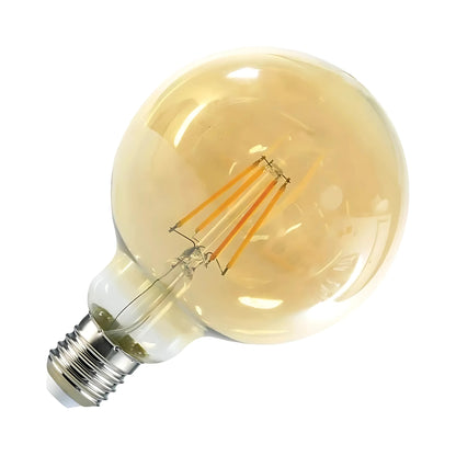 Ampolleta Globo Led E-27 Filamento 6w G95 - Luz Cálida