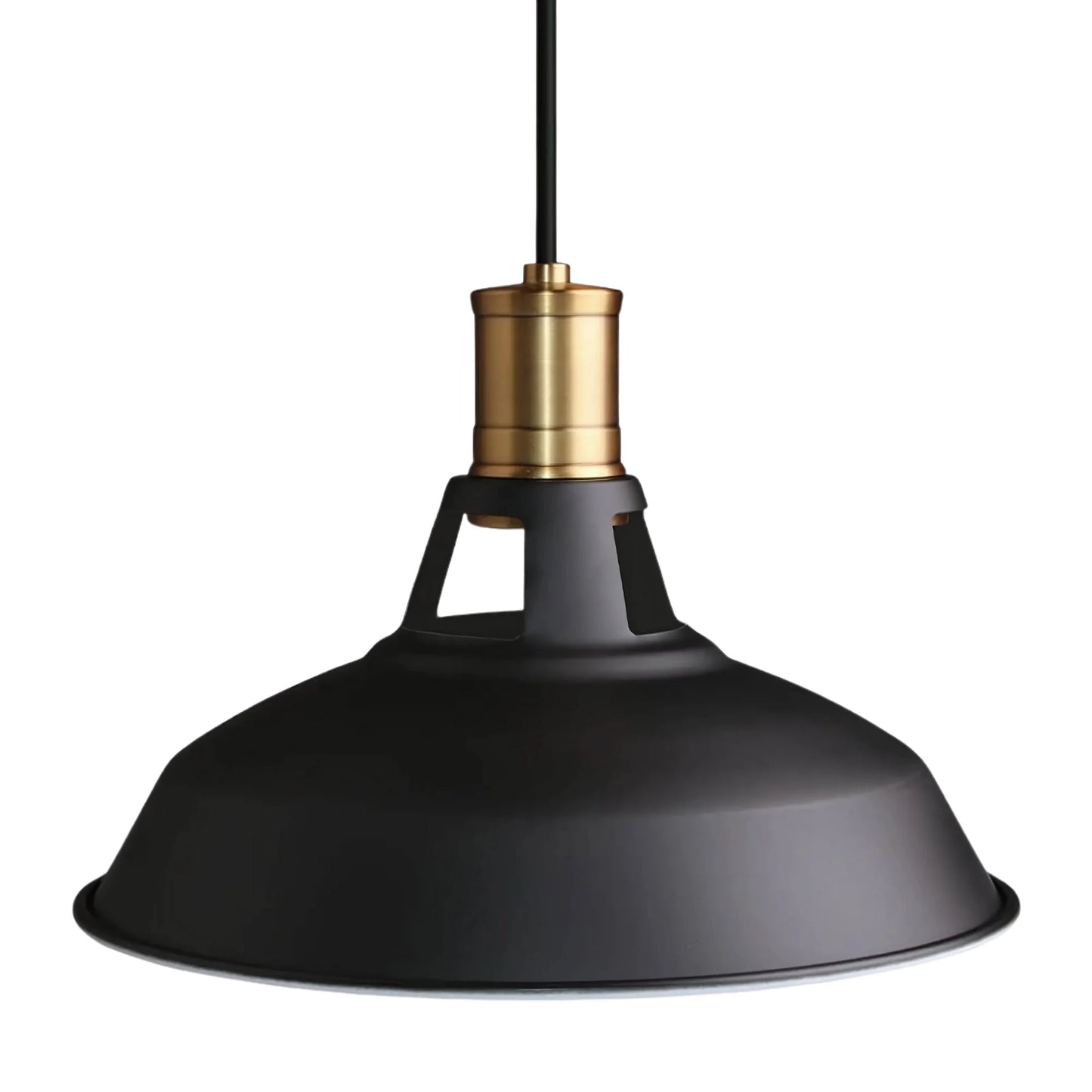 Lampara Colgante 30 Cm estilo Campana - Modelo Industrial Color Negro