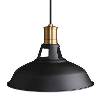 Lampara Colgante 30 Cm estilo Campana - Modelo Industrial Color Negro